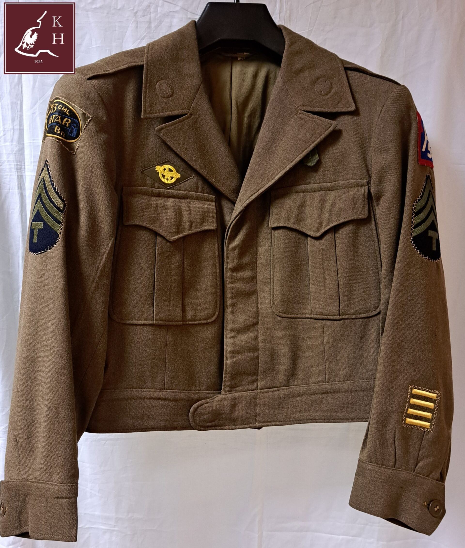 IKE JACKET 5th ARMY SERGEANT TECHNICIAN 4th GRADE 83 CML MORTAR