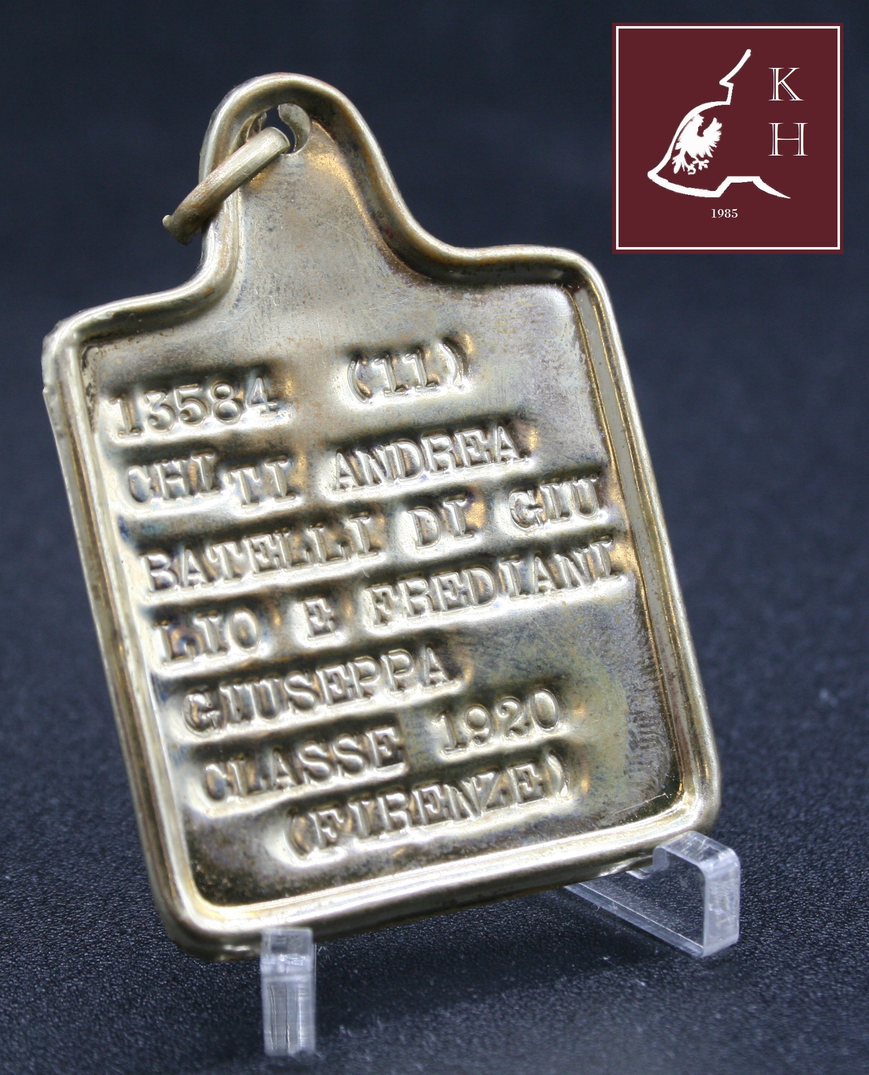 Italian WW2 Dog Tag - Piastrina Regio Esercito Italiano - Karl Häuser