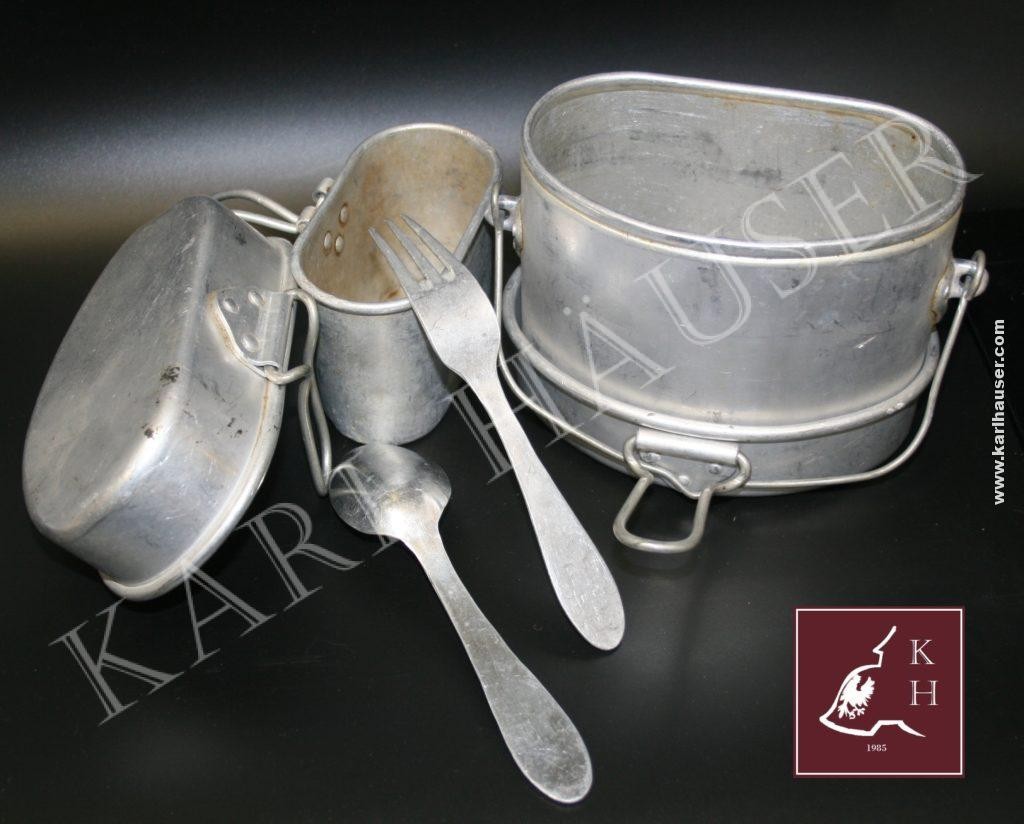 Mess Kit Forze NATO In Alluminio – Usato Ma In Buone Condizioni – Attrezzatura Da Campo