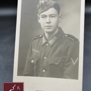 Portrait postcard  of a german soldier in ww2