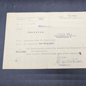 EINSCHREIBEN - 8.5.1940