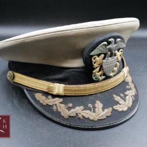 WW2 US Navy Officers Commander Visor Service Hat