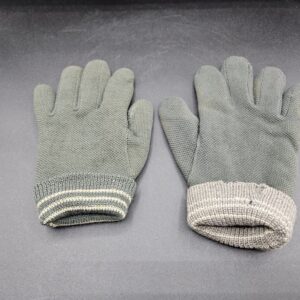 Paar Strickhandschuhe für Mannschaften und Unteroffiziere - graugrün mit streifen
