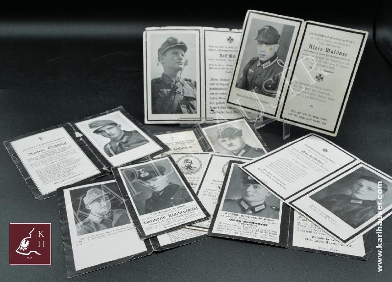Art.  german-wehrmacht-soldiers-sterbebild-konvolut-lot-of-11