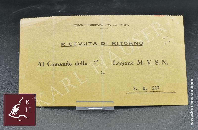 Art.  italian-fascist-mvsn-receipt-milizia-volontaria-sicurezza-nazionale