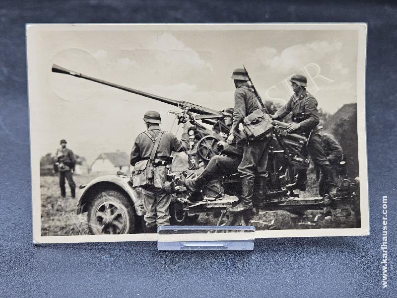 Art.  postcard-of-flak-german-anti-aircraft-artillery