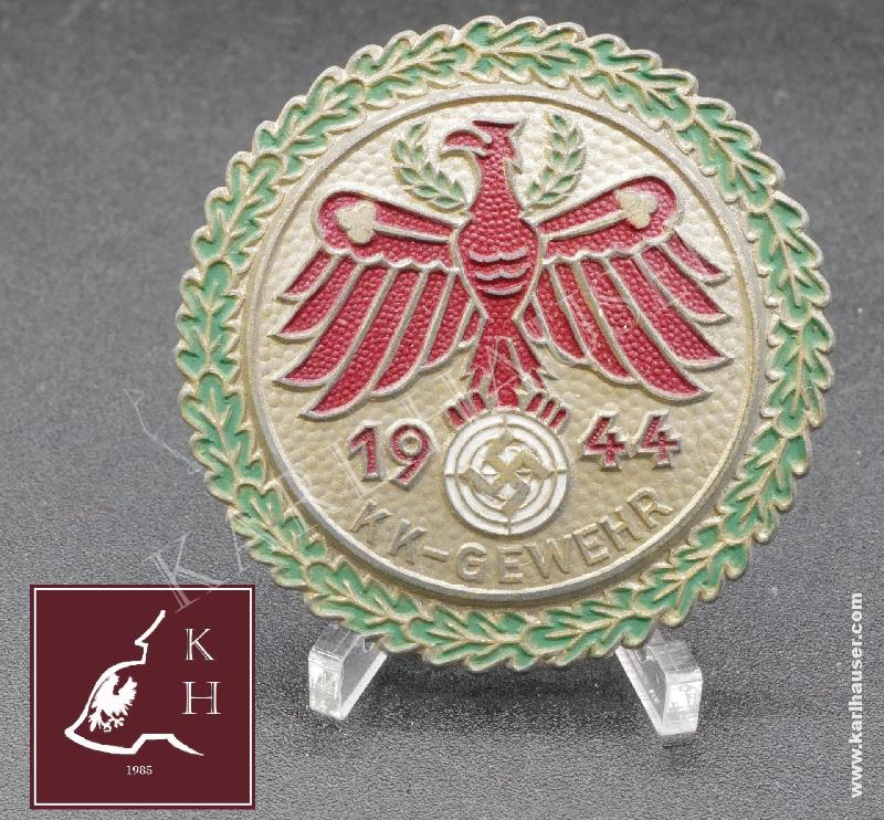 Art.  standschutzenverband-tirol-vorarlberg-gaumeisterabzeichen-1944-in-gold-mit-eichenlaubkranz-kk-gewehr