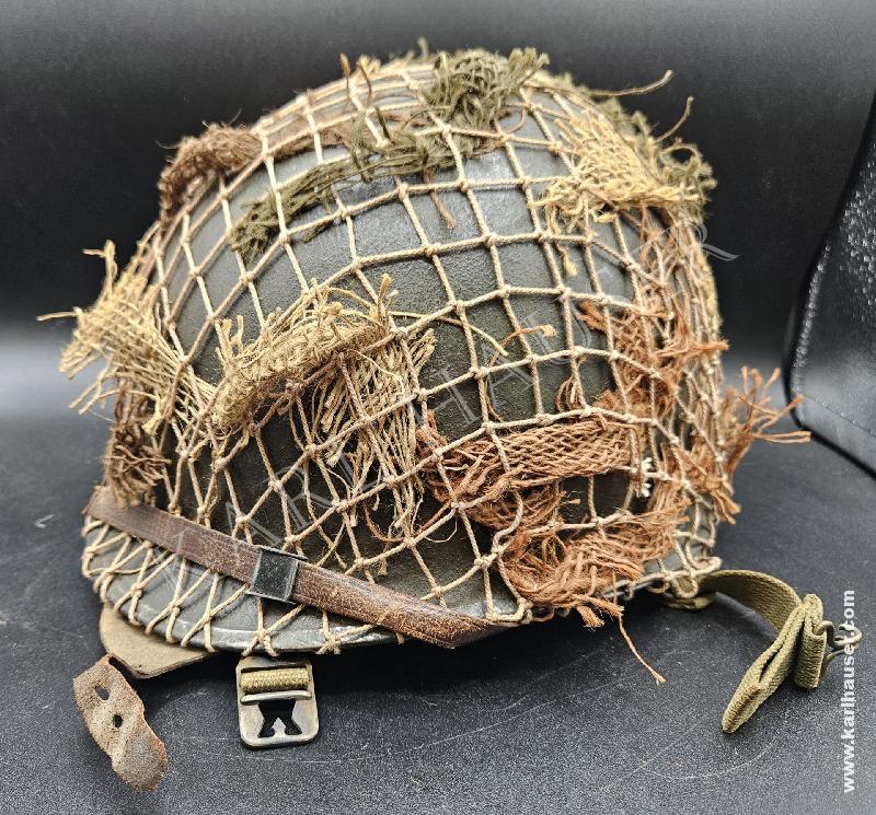 Art.  us-m1-paratrooper-helmet-with-liner-and-camouflage-net