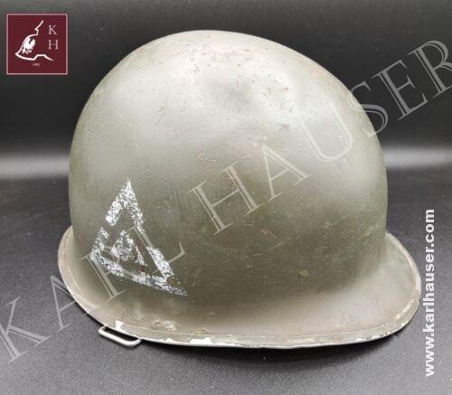 Art.  us-ww2-m1-helmet-front-seam-swivel-bail-511th-airborne-signal-company-badges