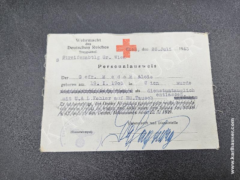 Art.  wehrmacht-des-deutschen-reiches-truppenteil-personalausweis-26-juli-1943