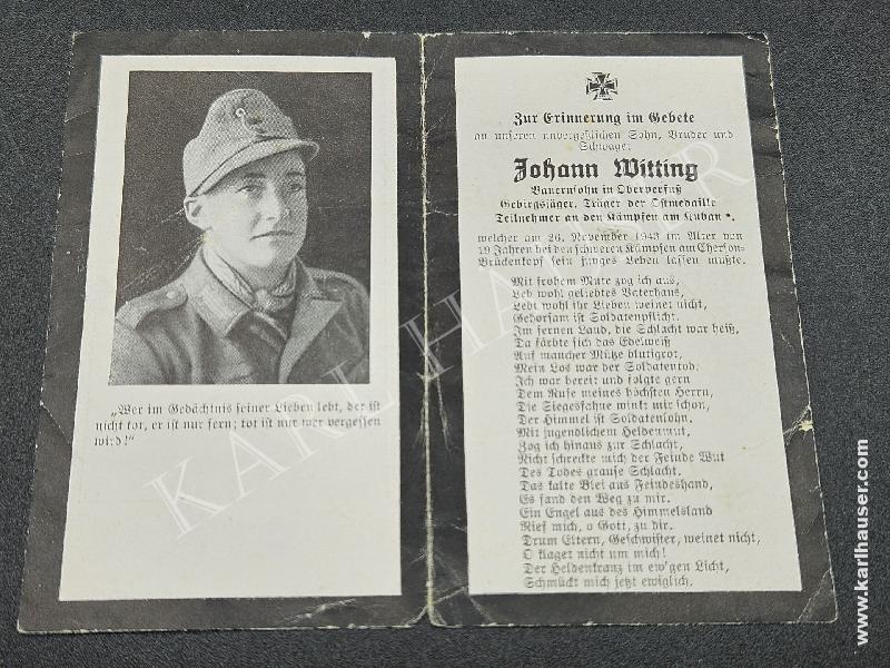 Art.  wehrmacht-sterbebild