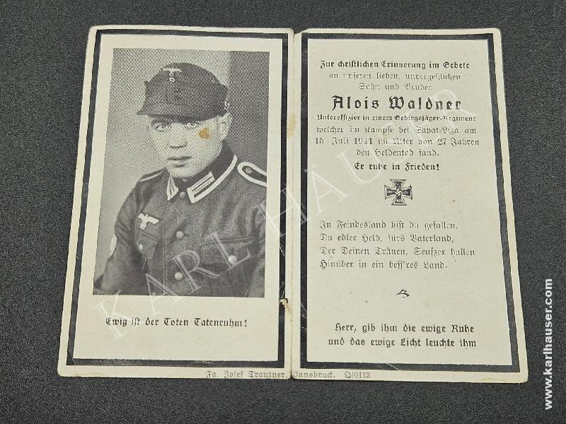 Art.  wehrmacht-sterbebild